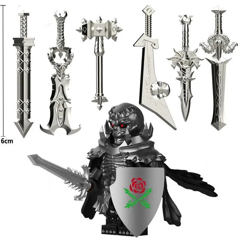Medieval Skeleton Knight & Horse, 2 Figures, Resin Model Figure Kit, Unassembled and Unpainted