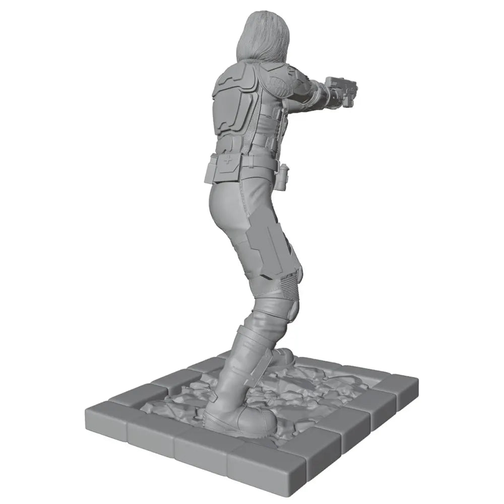 75mm Girl with Cup, Resin Model Figure Kit, Sci-Fi Theme, Unassembled and Unpainted
