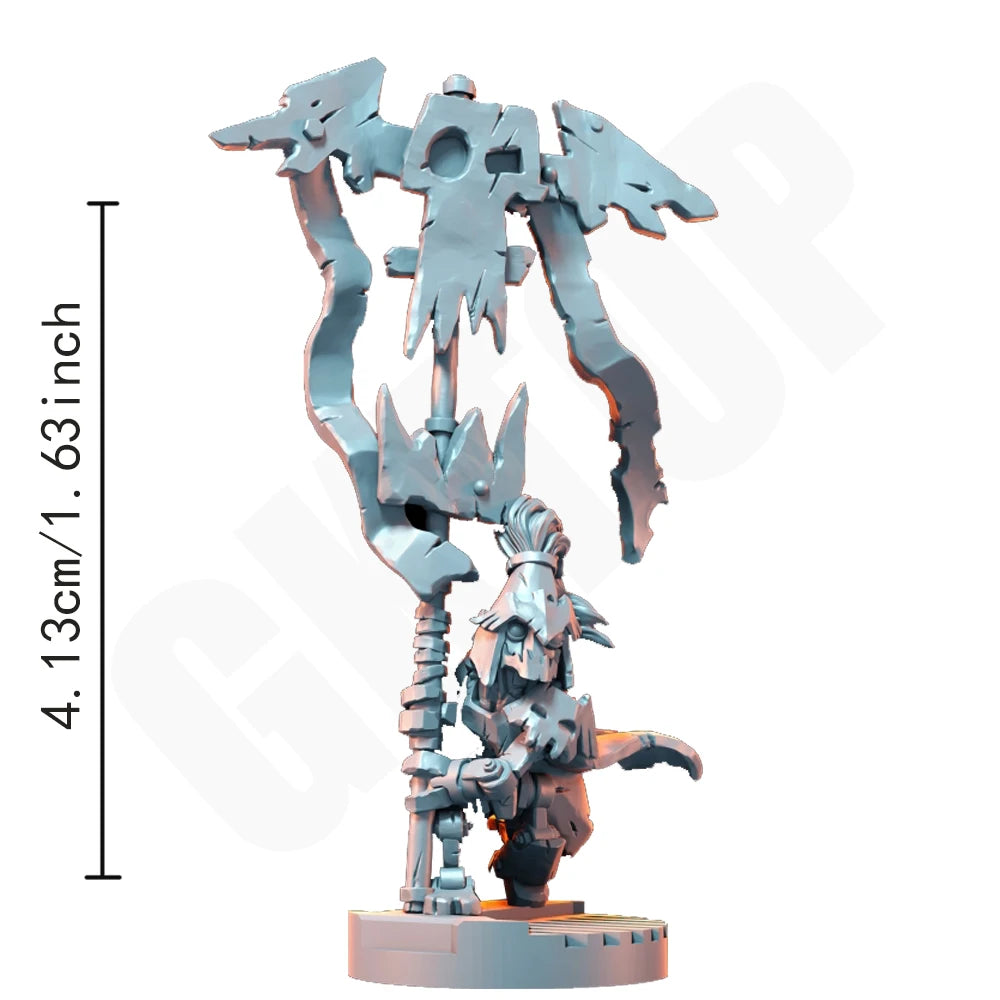 1/35 Orc Chieftain Warrior, Resin Model Figure Kit, Fantasy Theme, Unassembled and Unpainted