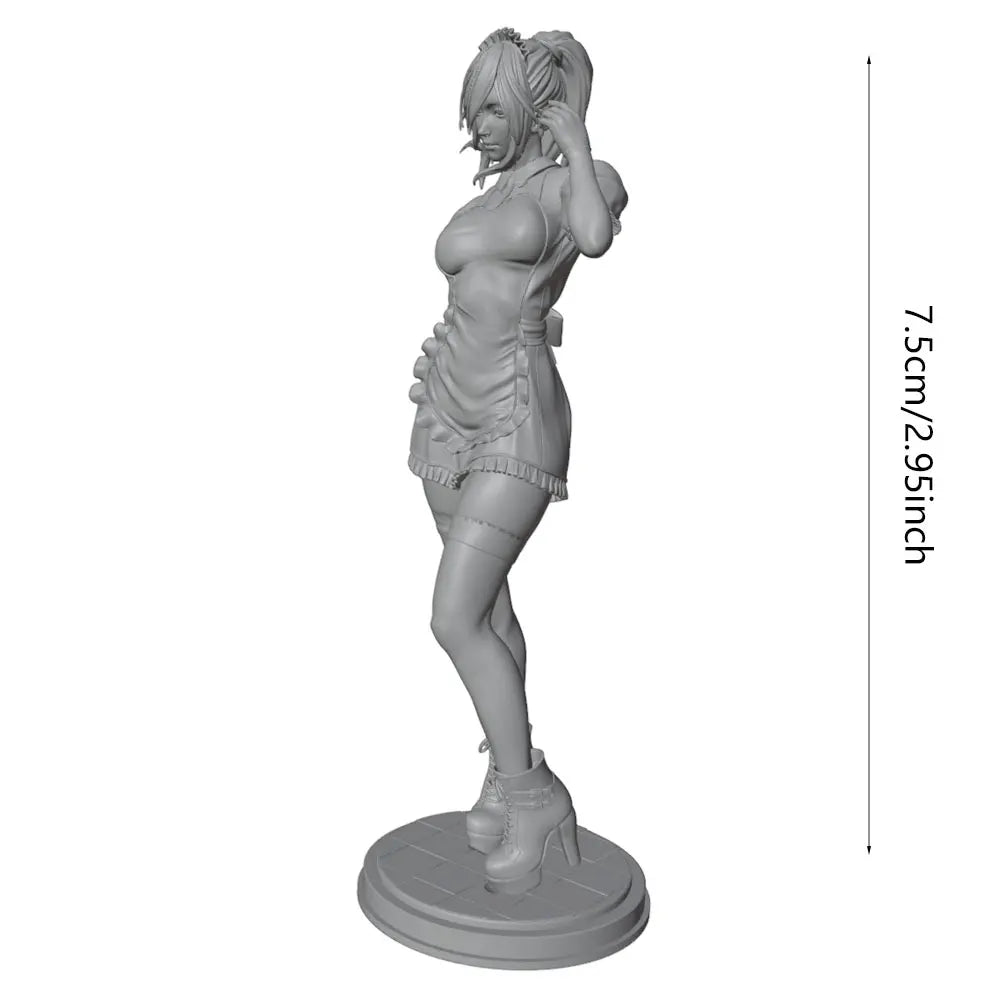 75mm Female Tactical, Resin Model Figure Kit, Unassembled and Unpainted