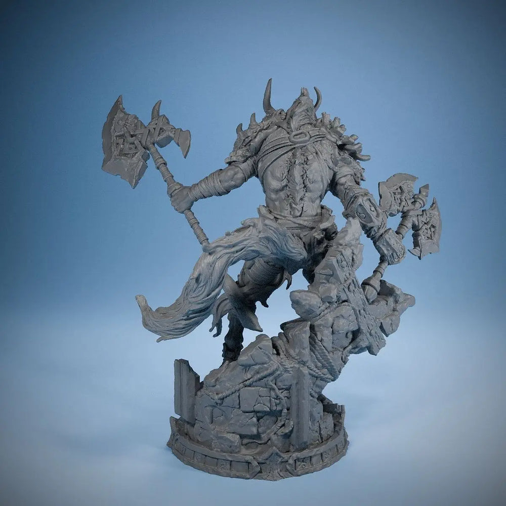80mm Demon Warrior, Resin Model Figure Kit, Fantasy Theme, Unassembled and Unpainted