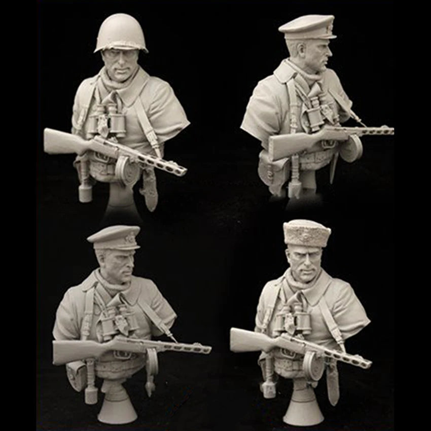 1/10 WWI British Infantry with Pith Helmet, Resin Model Bust Kit, Unassembled and Unpainted