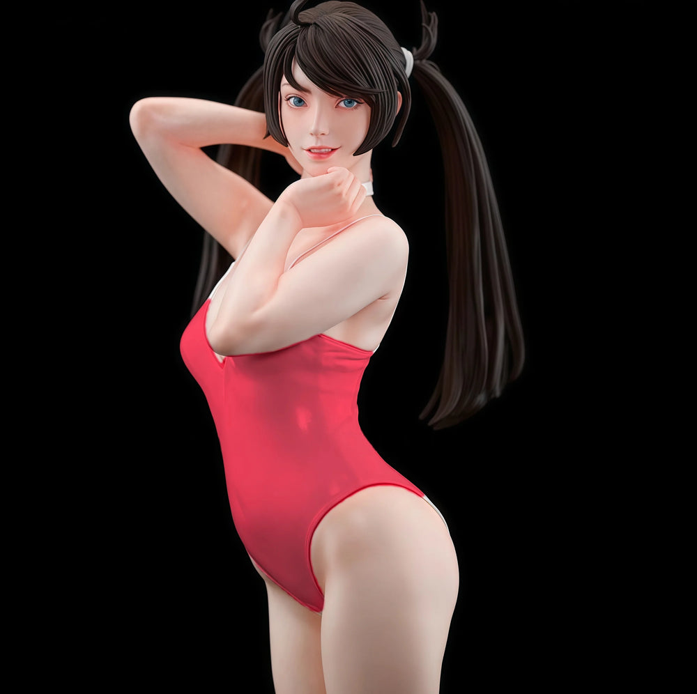 1/8 Pin-up Beauty By Pool, Resin Model Figure Kit, Unassembled and Unpainted