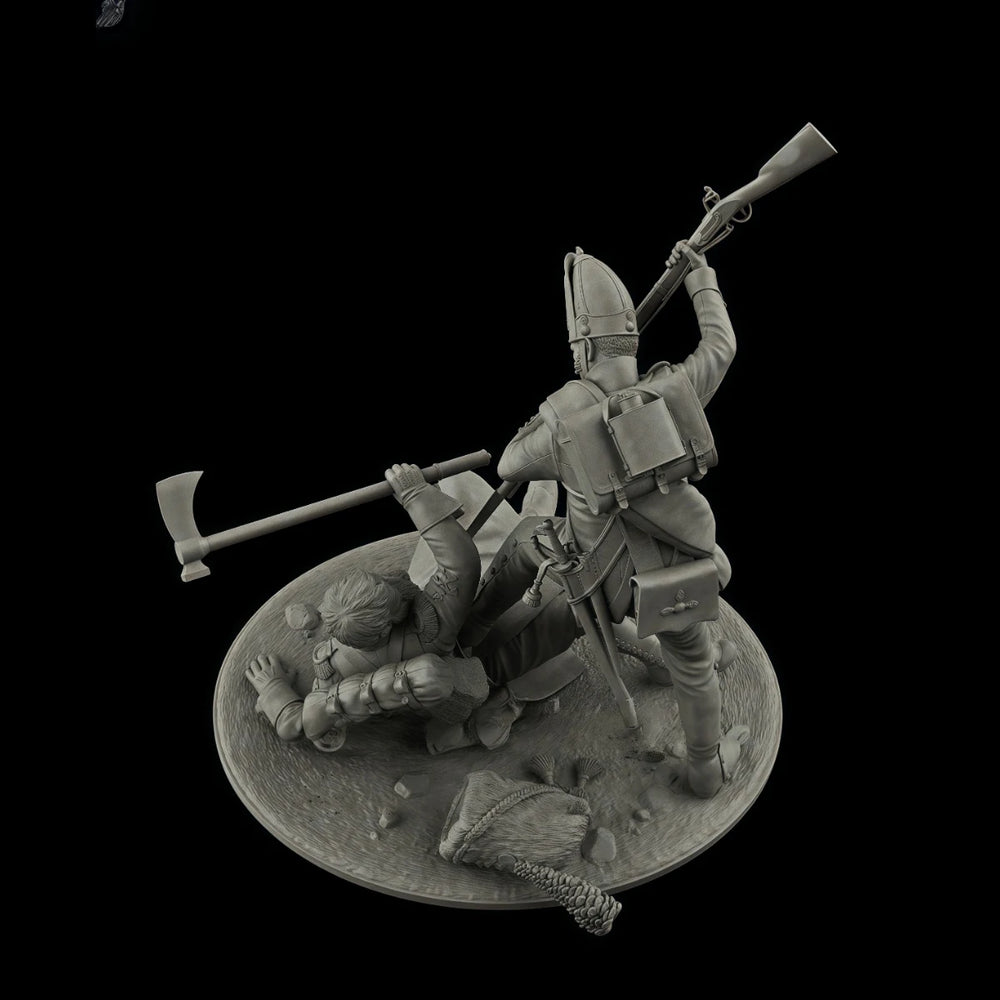 75mm Napoleonic Borodino Battle, 10 Figures, Resin Model Diorama Kit, Unassembled and Unpainted