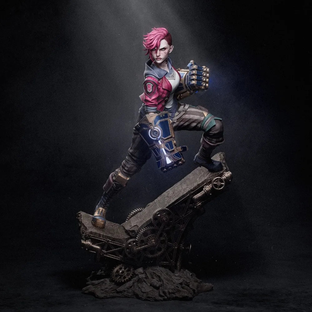 80mm Piltover Sheriff, Resin Model Figure Kit, Anime Theme, Unassembled and Unpainted
