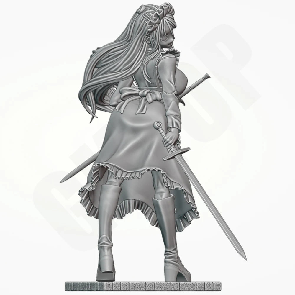 1/24 Belle Sylpha Warrior, Resin Model Figure Kit, Fantasy Theme, Unassembled and Unpainted