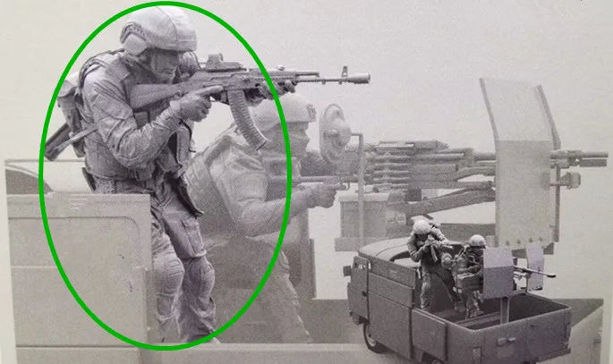 1/35 Modern Tactical Operator with Scoped Rifle, Resin Model Figure Kit, Unassembled and Unpainted