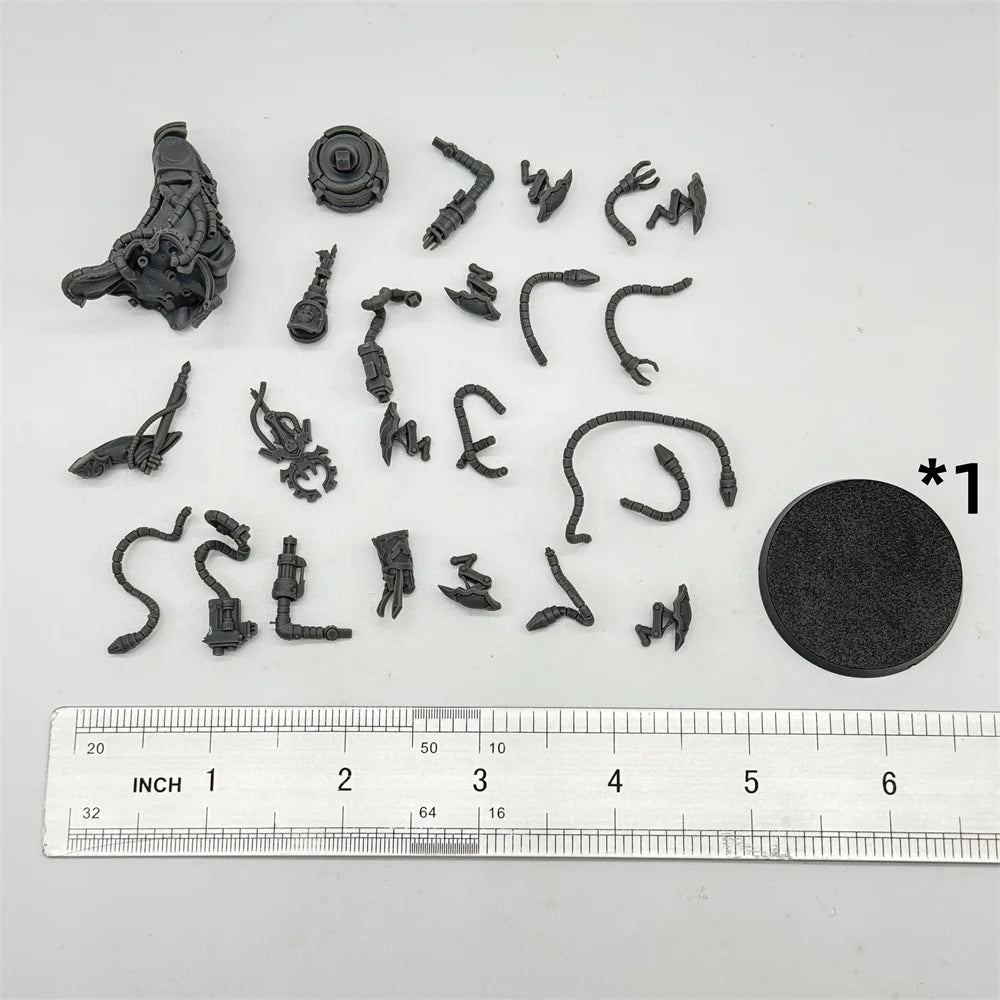 32mm Scavenger Chaplains, 5 Figures, Resin Model Figure Kit, Sci-Fi Theme, Unassembled and Unpainted