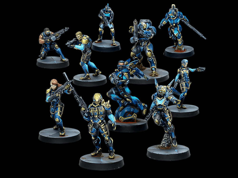 Modern Sci-Fi O-12 Operatives, 9 Figures, Resin Model Figure Kit, Unassembled and Unpainted
