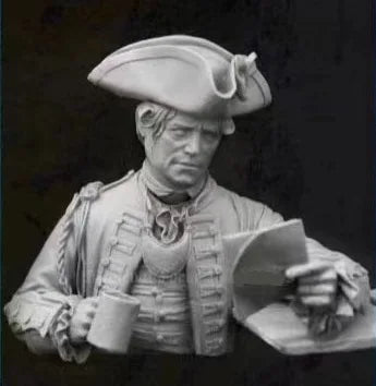 1/10 American Civil War 18th Century Officer, Resin Model Figure Kit, Unassembled and Unpainted