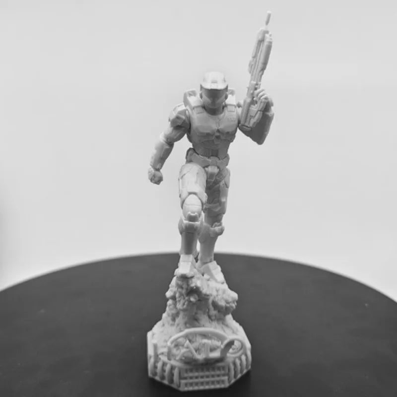 1/24 Power Armor Soldier with Rifle, Resin Model Figure Kit, Sci-Fi Theme, Unassembled and Unpainted