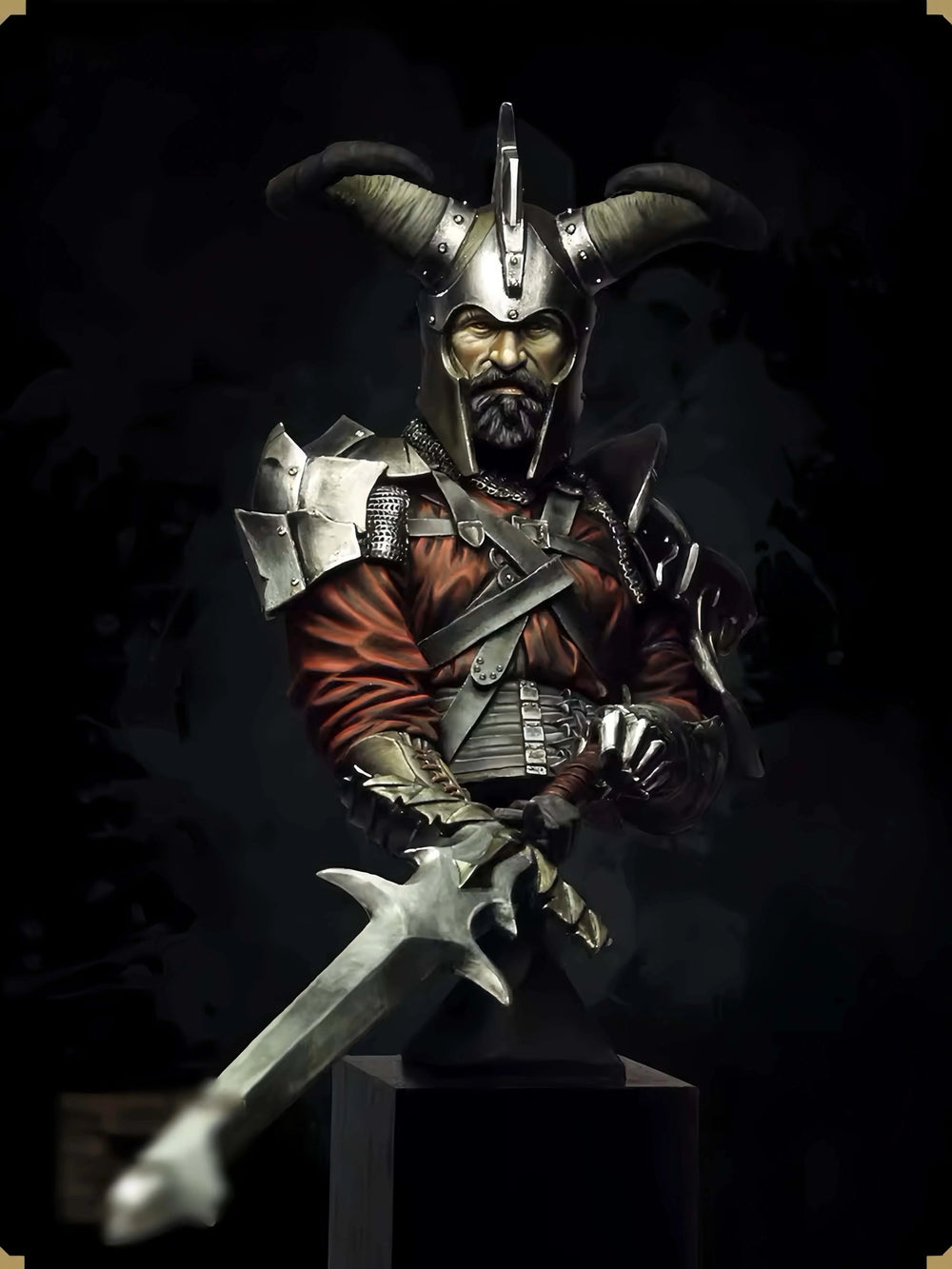 1/9 Demonic Warrior, Resin Model Bust Kit, Fantasy Theme, Unassembled and Unpainted