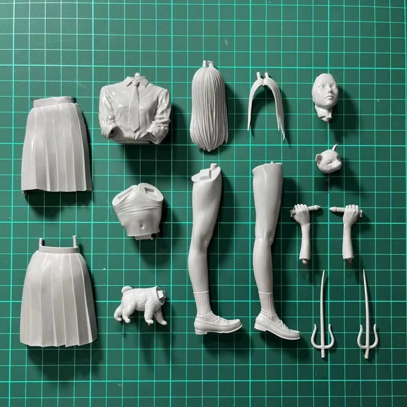 1/8 Schoolgirl, Resin Model Figure Kit, Anime Theme, Unassembled and Unpainted