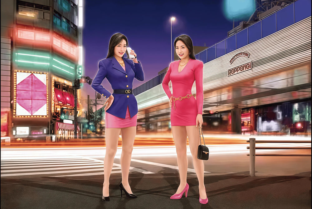 1/24 Female Characters, 8 Figures, Resin Model Figure Kit, Anime Theme, Unassembled and Unpainted