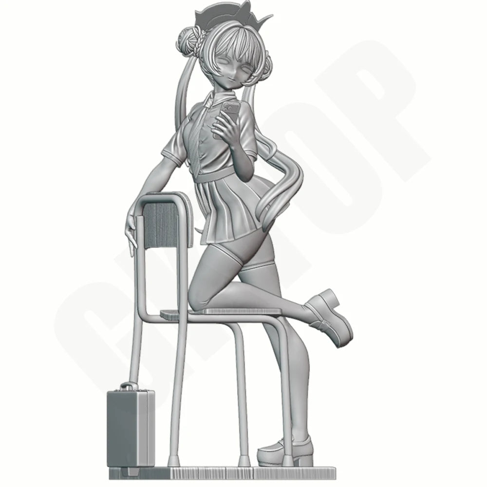 1/16 Schoolgirl, Resin Model Figure Kit, Anime Theme, Unassembled and Unpainted
