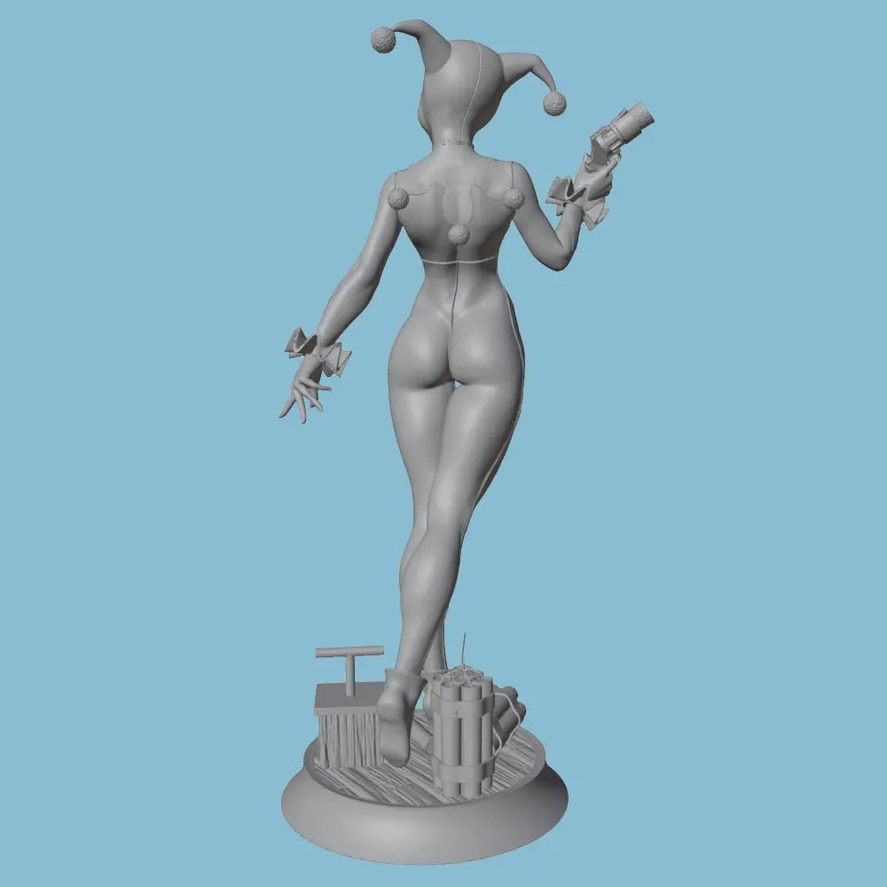75mm Jester Woman, Resin Model Figure Kit, Fantasy Theme, Unassembled and Unpainted