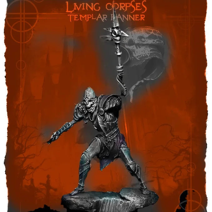 1/24 Undead Templar Warrior, Resin Model Figure Kit, Fantasy Theme, Unassembled and Unpainted