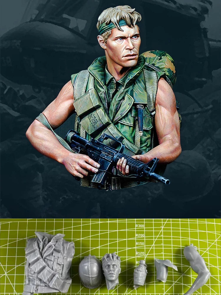 1/10 Vietnam War American Soldier, Resin Model Figure Kit, Unassembled and Unpainted