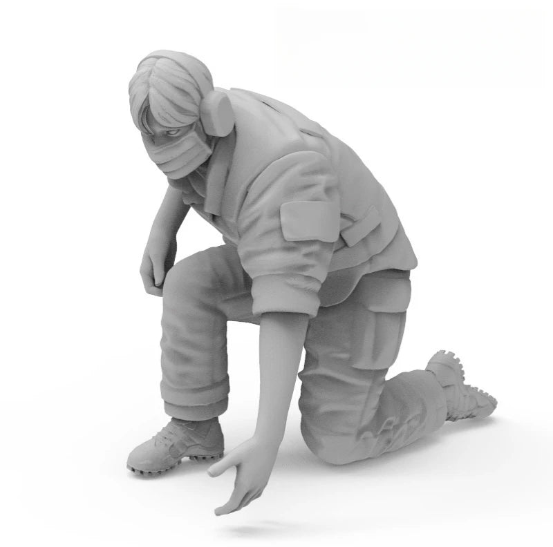 1/32 Modern Fighter Pilots & Personnel, 3 Figures, Resin Model Figure Kit, Unassembled and Unpainted