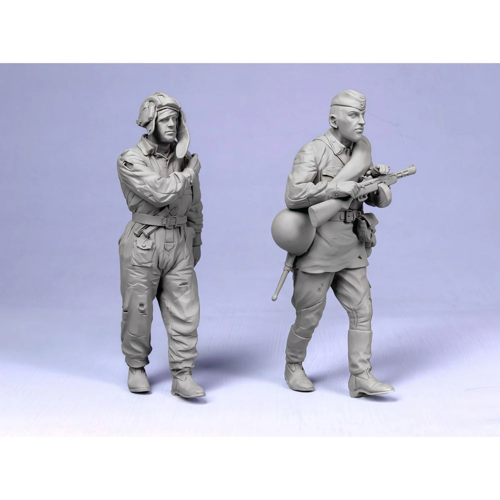 1/35 WWII Soviet Infantry Set, 6 Figures, Resin Model Figure Kit, Unassembled and Unpainted