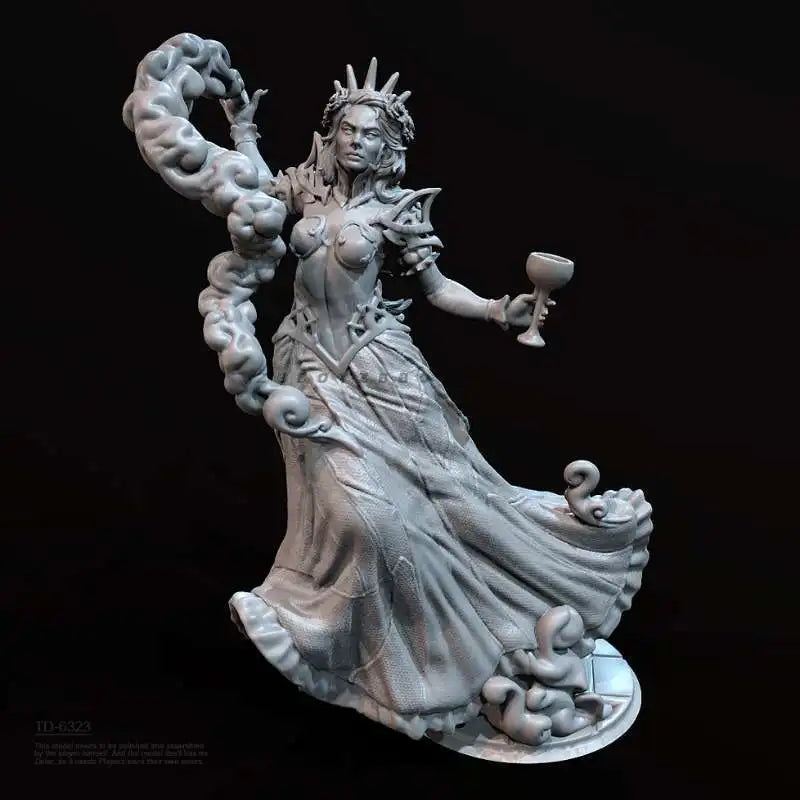 75mm Queen Sorceress, Resin Model Figure Kit, Fantasy Theme, Unassembled and Unpainted