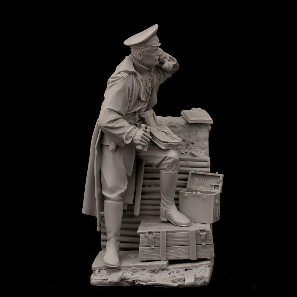 75mm Cold War Soviet Officer, Resin Model Figure Kit, Unassembled and Unpainted
