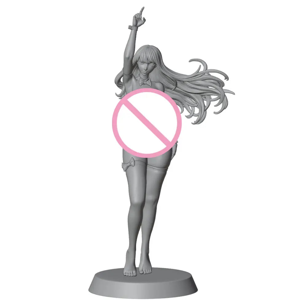 75mm Female Warrior with Staff, Resin Model Figure Kit, Unassembled and Unpainted