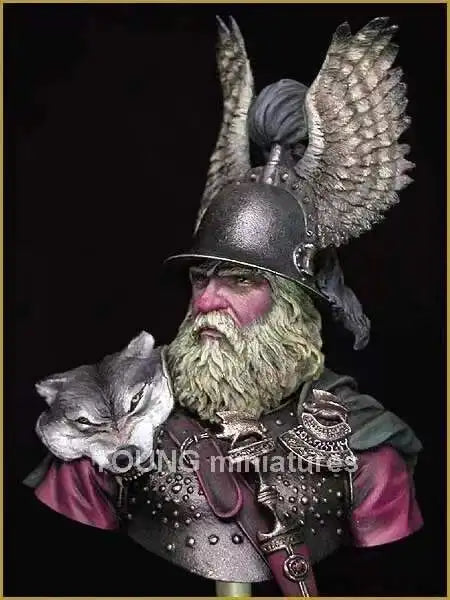 1/10 Medieval 6th Century Scandinavian Warrior, Resin Model Bust Kit, Unassembled and Unpainted
