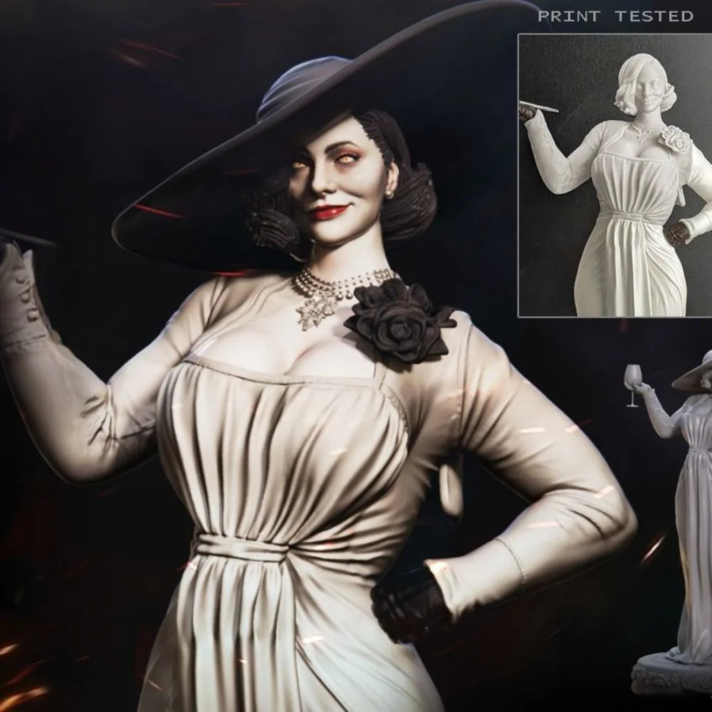 1/10 Alcina Dimitrescu, Resin Model Figure Kit, Fantasy Theme, Unassembled and Unpainted