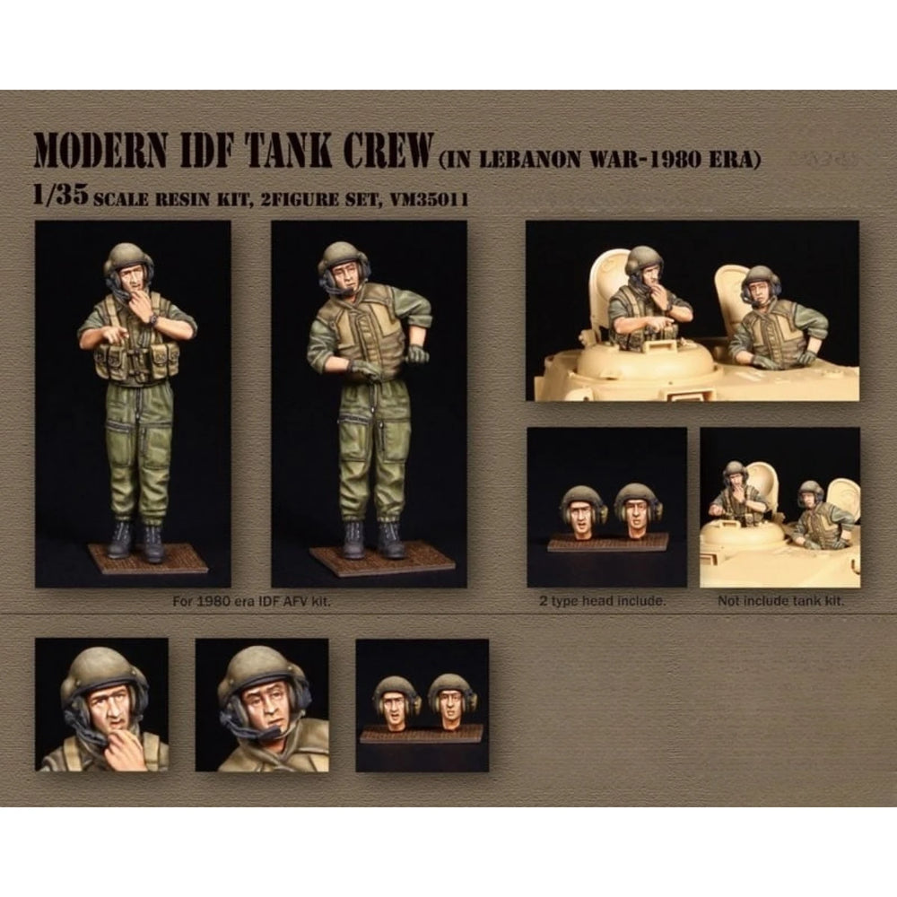1/35 Cold War Israeli IDF Crew, 8 Figures, Resin Model Figure Kit, Unassembled and Unpainted