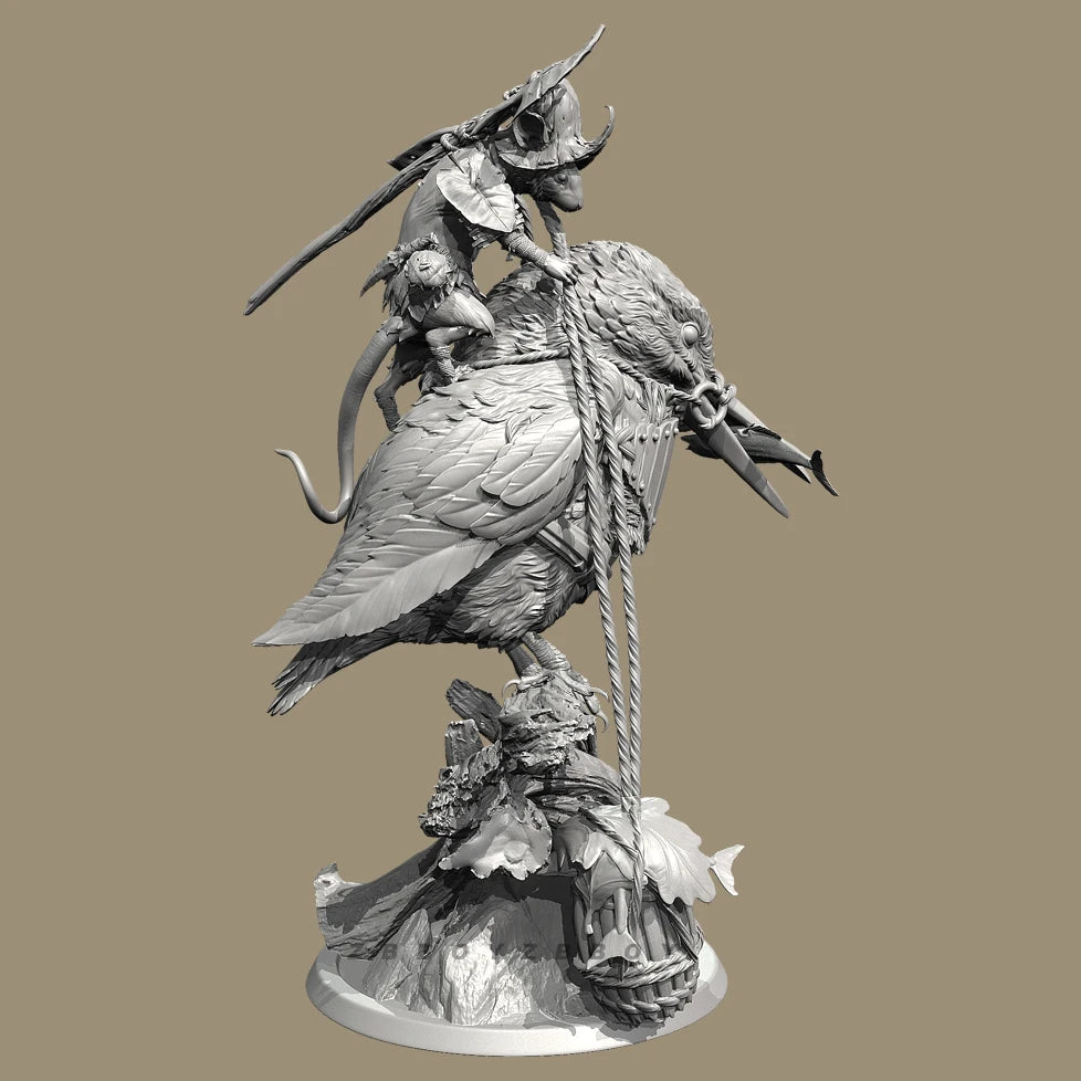 150mm Beast Warrior, Resin Model Figure Kit, Fantasy Theme, Unassembled and Unpainted