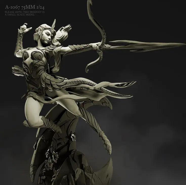 1/24 Archer Fairy, Resin Model Figure Kit, Fantasy Theme, Unassembled and Unpainted