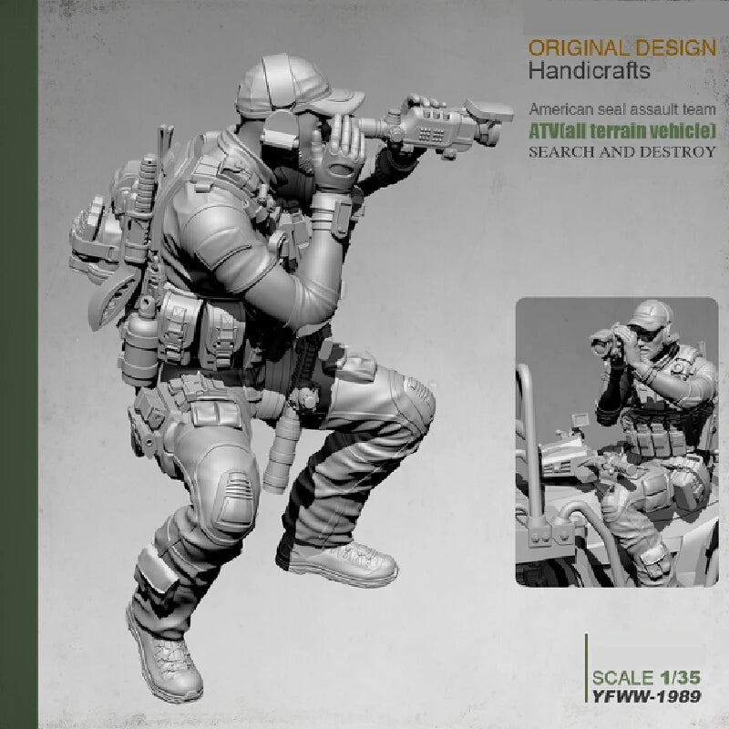 1/35 Modern Tactical Sniper Observer, Resin Model Figure Kit, Unassembled and Unpainted
