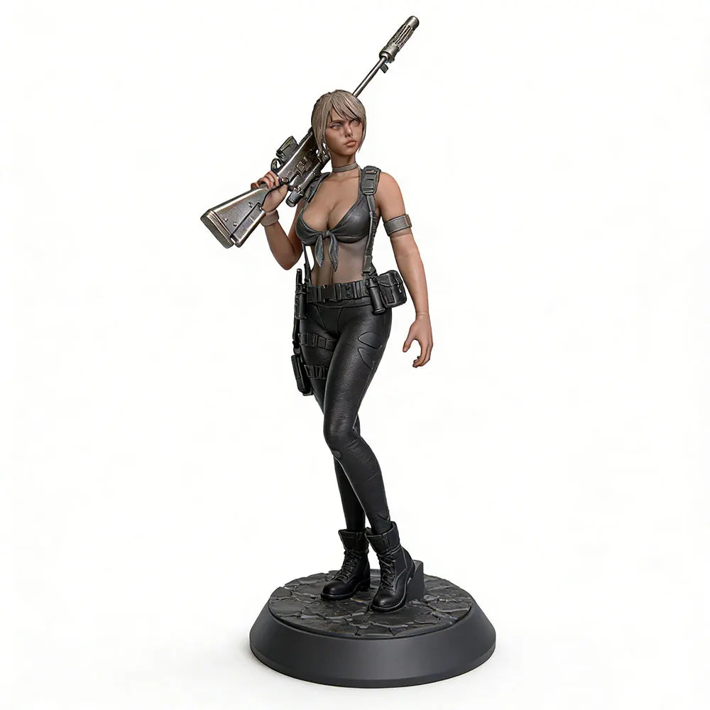 1/24 Female Sniper Tactical Warriors, 3 Figures, Resin Model Figure Kit, Anime Theme, Unassembled and Unpainted