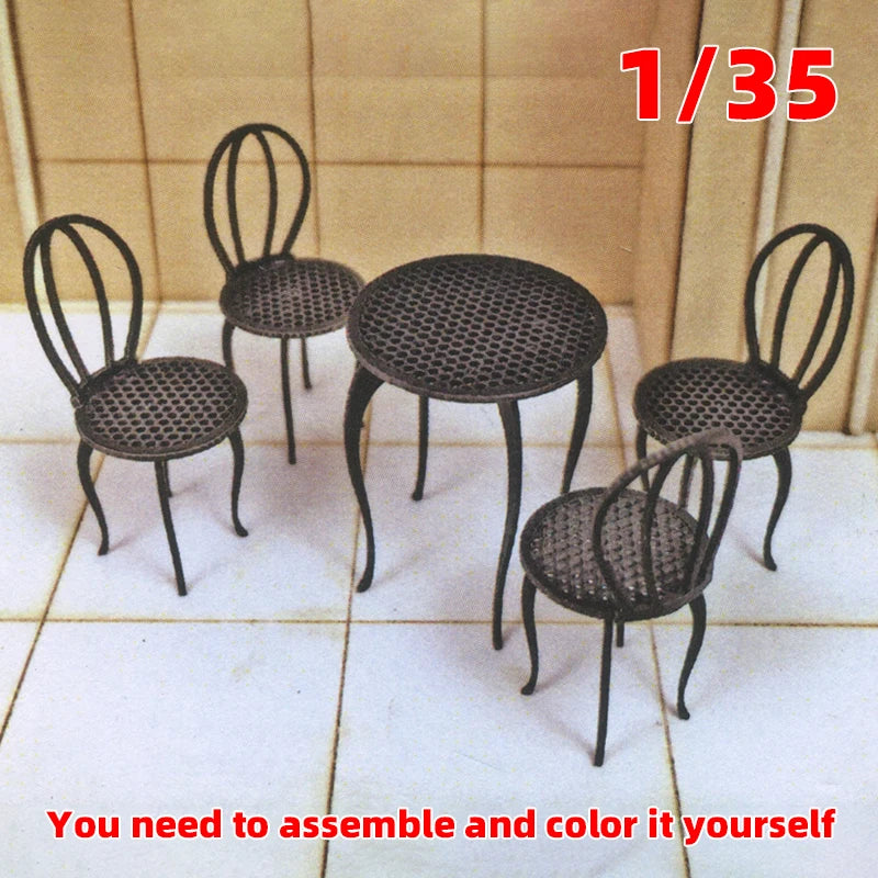 1/35 Furniture Set, Resin Model Accessory Kit, Historical Theme, Unpainted