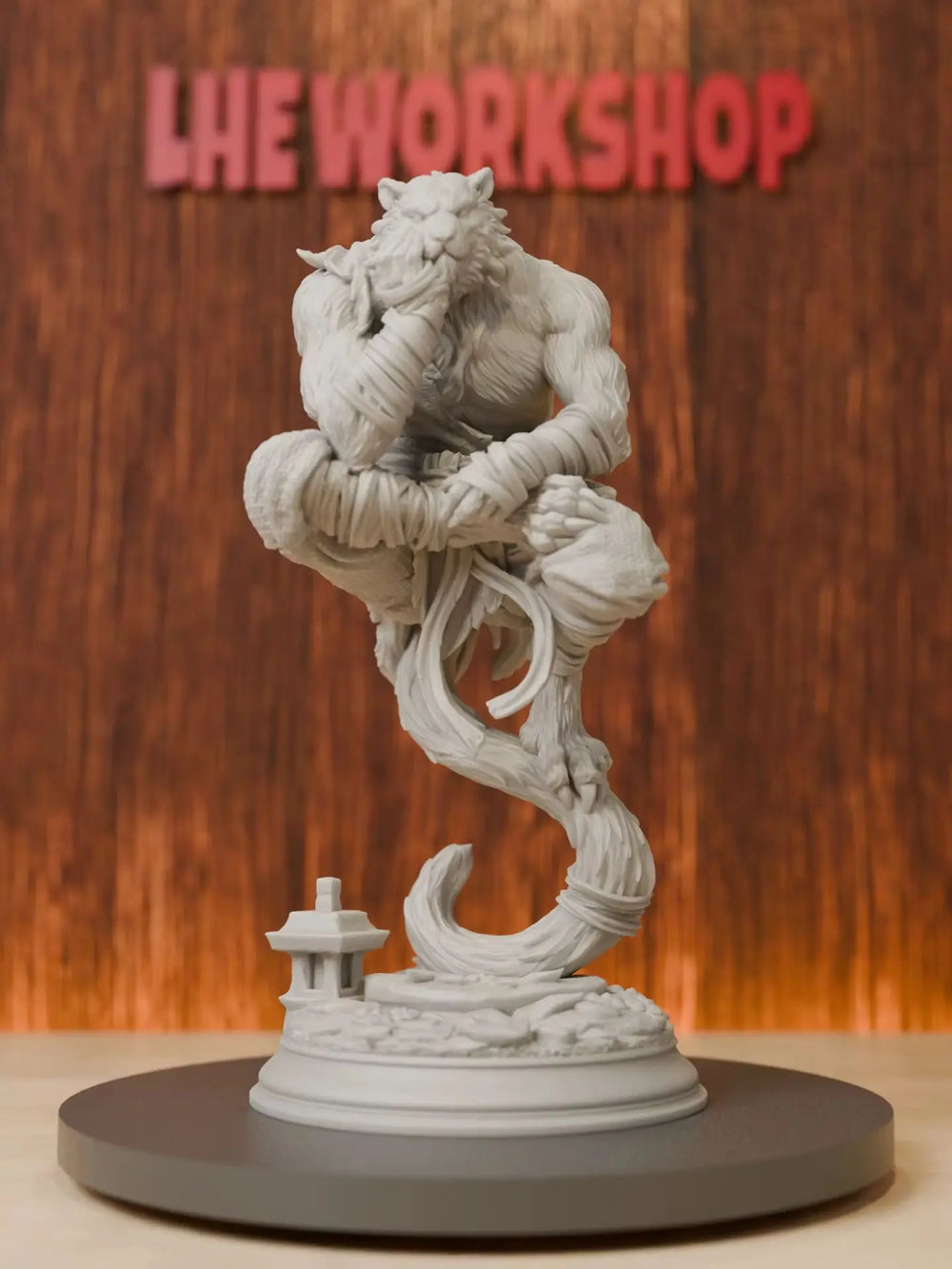 75mm Tabaxi Wandering Monk, Resin Model Figure Kit, Fantasy Theme, Unassembled and Unpainted
