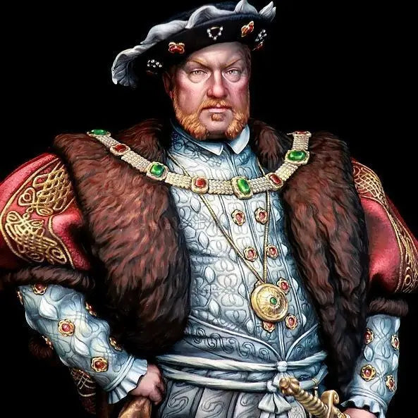 1/12 Renaissance British Noble, Resin Model Bust Kit, Military Theme, Unassembled and Unpainted