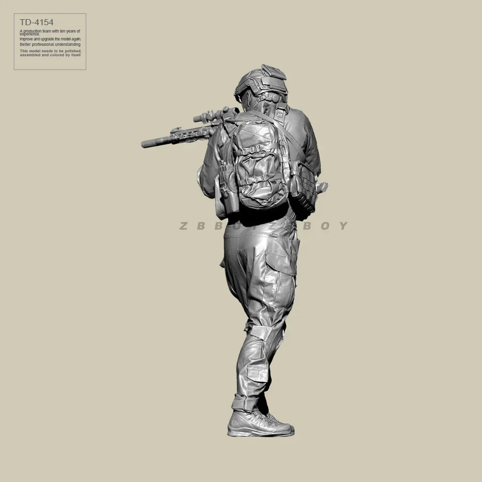75mm Modern Tactical Infantryman, Resin Model Figure Kit, Unassembled and Unpainted