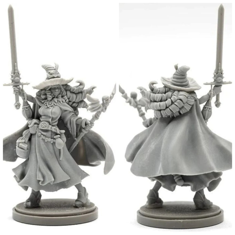 1/48 Battle Mage, Resin Model Figure Kit, Fantasy Theme, Unassembled and Unpainted