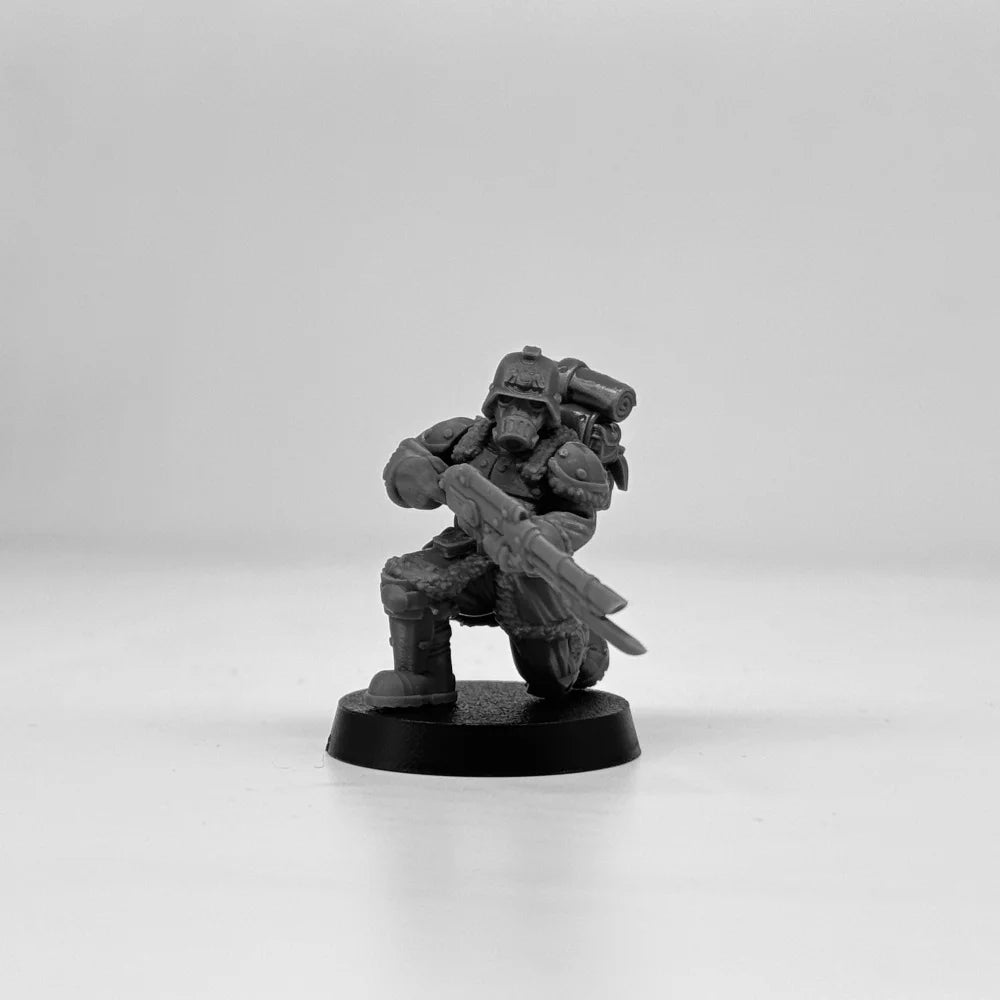 Grim Guard Frostwatch, 10 Figures, Resin Model Figure Kit, Sci-Fi Theme, Unassembled and Unpainted
