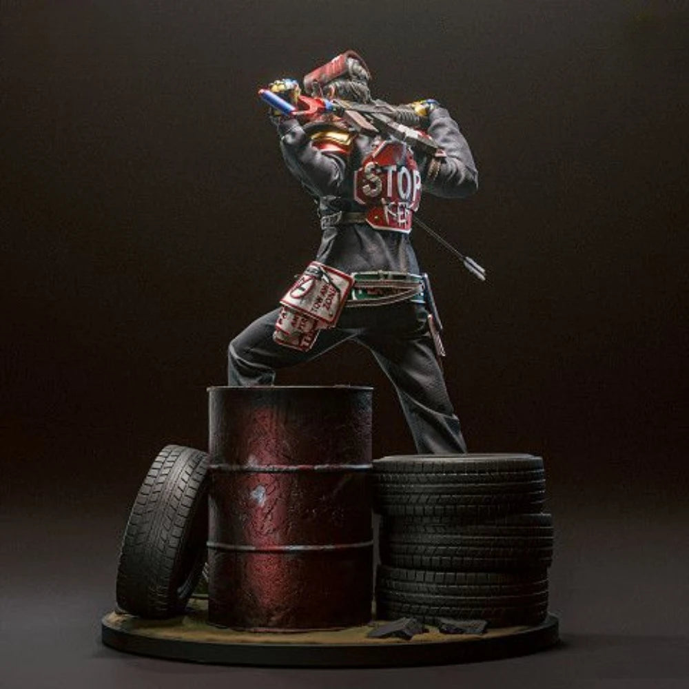 Post-Apocalyptic Survivors, 4 Figures, Resin Model Figure Kit, Sci-Fi Theme, Unassembled and Unpainted