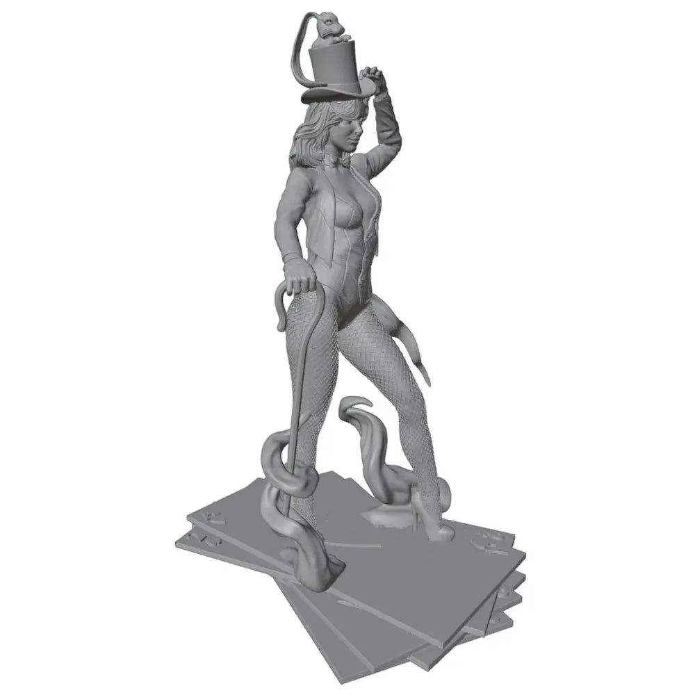 1/24 Pinup Female Magician, Resin Model Figure Kit, Unassembled and Unpainted