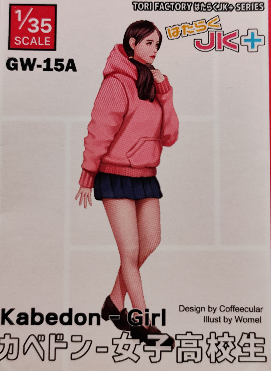 1/35 School Girl Pink Hoodie, Resin Model Figure Kit, Anime Theme, Unassembled and Unpainted