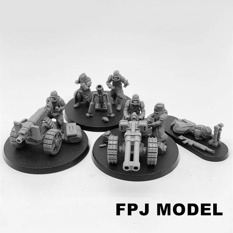 28mm Guard Decimators Squad, 48 Figures, Resin Model Figure Kit, Sci-Fi Theme, Unassembled and Unpainted
