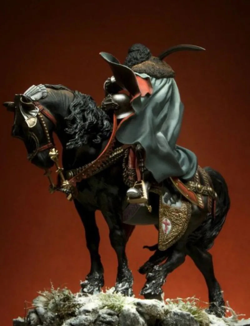 1/24 Medieval Cavalry General, Resin Model Figure Kit, Unassembled and Unpainted