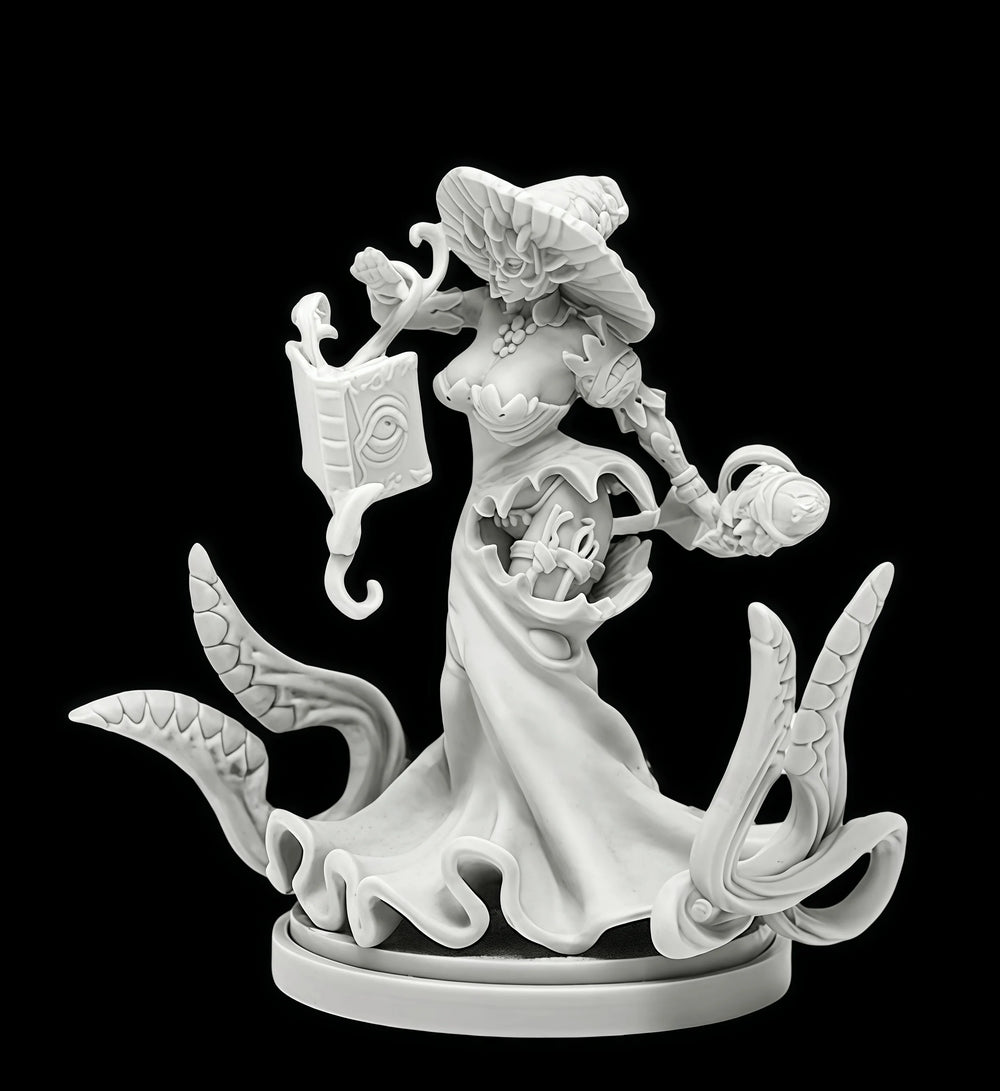40mm Witch, Resin Model Figure Kit, Fantasy Theme, Unassembled and Unpainted