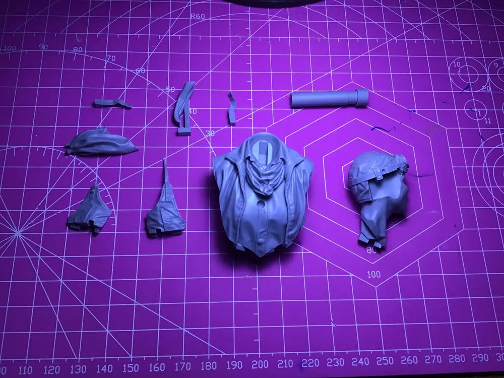 1/10 WWI Female Aviator, Resin Model Bust Kit, Historical Theme, Unassembled and Unpainted