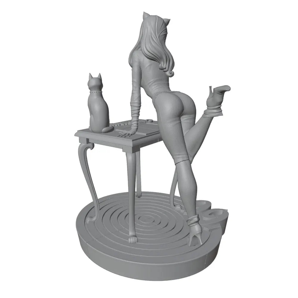 1/24 Cat-Girl, Resin Model Diorama Kit, Unassembled and Unpainted