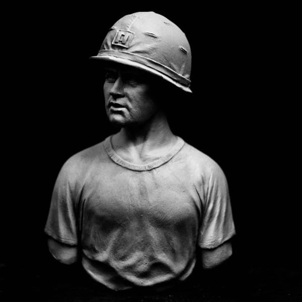 WWI German Soldier, Resin Model Bust Kit, Unassembled and Unpainted