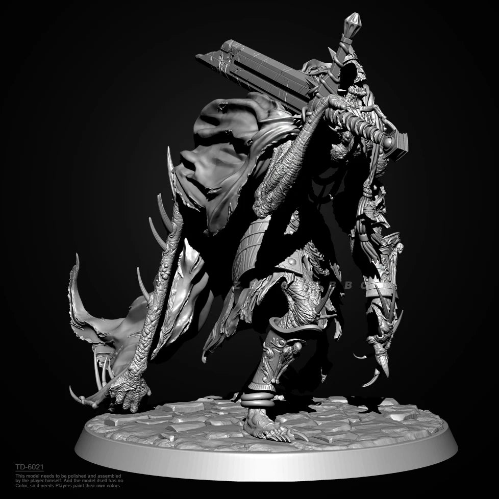 50mm Gothic Fantasy Demon Warriors, 5 Figures, Resin Model Figure Kit, Fantasy Theme, Unassembled and Unpainted
